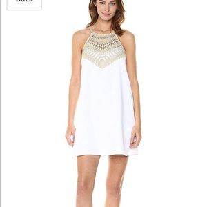White Lilly Pulitzer pearl shift dress